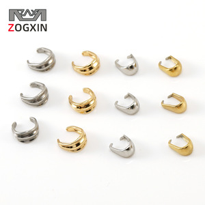 Zogxin Stainless Steel Clasp Half Moon 18K Gold Plated For Bracelet Making Jewelry Findings - Product Image 1