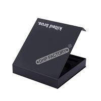 Boîte personnalisée noire mate de qualité supérieure avec fermeture magnétique, boîte d'expédition noire petite avec logo, boîtes cadeaux