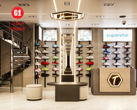 Étagère murale pour chaussures, présentoir à chaussures en verre, comptoir de présentation de chaussures, design personnalisé pour magasin de chaussures