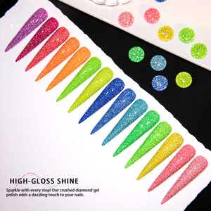 Vendeeni automne hiver populaire réfléchissant Disco Gel vernis Collection 15 couleurs ensemble gratuit TPO HEMA OEM/ODM Gel vernis à ongles fournitures - Product Image 6
