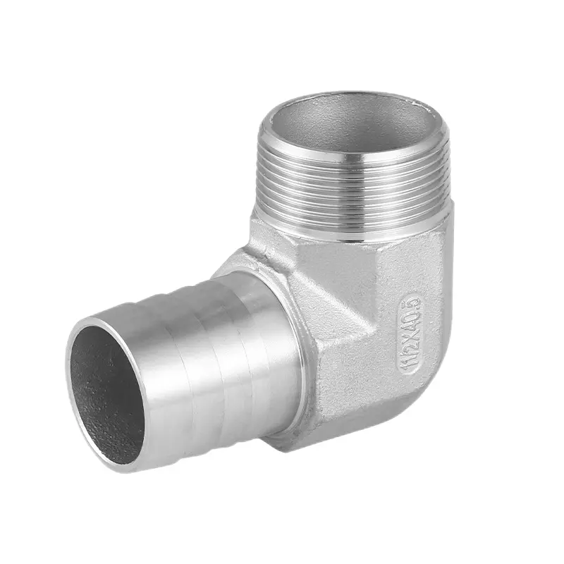 Stainless Steel 90 Degree Elbow Metal Flexible Pipe Connector Conduit Fitting Threaded Pipe Fittings