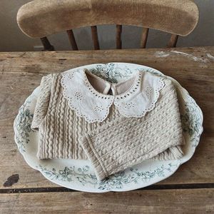 春秋女童蕾丝领底上衣长袖婴幼儿服装时尚婴儿t恤 - Product Image 4