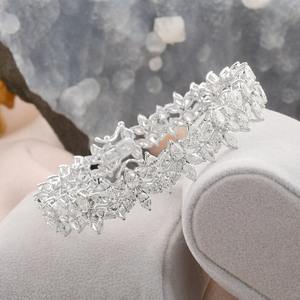 Pulsera de tenis de lujo de plata de ley 925 con moissanita, estilo cadena, joyería de moda hip hop, accesorio de diseño llamativo - Product Image 4