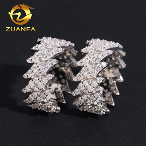 Custom Hip Hop Thorns Iced Out 925 Sterling Silver Fine Jewelry Cuban Diamond Mossanite Moissanite <strong>Ring</strong> <strong>for</strong> <strong>Men</strong> - Product Image 1