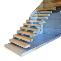 Escalier Flottant de Luxe Haut de Gamme pour Villa, Hall d'Hôtel, Foyer, Entrée – Conception Intérieure Sur Mesure, Fabrication en Usine