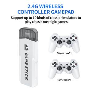 Console de jeu portable <span class=keywords><strong>M2</strong></span> 4K avec manette sans fil 2,4 GHz, prise EU, mémoire 64 Go, 5000-10000 jeux, style rétro, console de jeu TV - Product Image 4