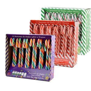 Sucette de Noël Père Noël en forme de canne, enrobée d'un revêtement dur, saveur fruitée, dans un emballage en boîte, cadeau de fête - Product Image 4