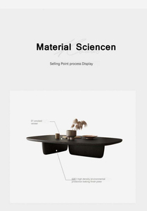 Juego de <span class=keywords><strong>Mesa</strong></span> de Centro de Madera Moderna y Contemporánea con Altura Ajustable para Sala de Estar, Muebles para el Hogar - Product Image 3