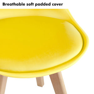 Venta caliente moderno de lujo nórdico hogar cocina restaurante café blanco Silla tulipán comedor <span class=keywords><strong>sillas</strong></span> de plástico con cojín de cuero - Product Image 5