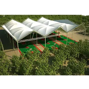 GS PVDF预制篮球帐篷球场游泳池屋顶盖多边形帐篷