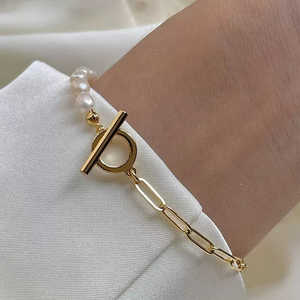 Pulsera de Perlas de Arroz Naturales Retro WENCHI, 17 cm de Largo, Accesorio de Joyería Elegante y Atemporal - Product Image 3