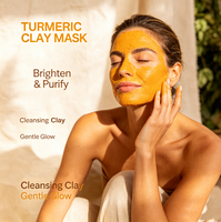 ETRUN ALISA Marque privée Masque facial à l'argile au curcuma biologique Nettoyage en profondeur blanchissant Réduire les pores Masque de boue pour les soins de la peau