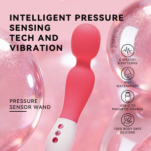 Vibrador de Varita Sensible a la Presión para Mujeres, Varita de Masaje AV de Silicona Premium, Juguete Sexual Recargable por USB, Fabricante OEM ODM - Product Image 5