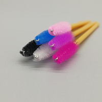 Brosse à cils en nylon colorée avec manche en plastique, brosse à cils pour extensions de cils, vente en gros OEM, brosse à mascara jetable, cosmétique TOP