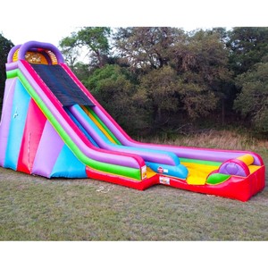 Toboggan gonflable géant de 28 pieds, humide et sec, pour adolescents et adultes, avec tuyau d'eau intégré, pour locations commerciales et événements estivaux - Product Image 6