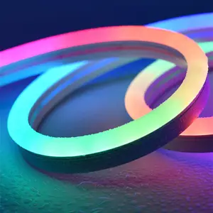 Разноцветная Светодиодная трубка освещения наружного здания Настенные светильники IC пикселей Smart RGB Неоновая Гибкая лента