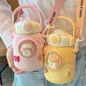 Wholesale Children'S 316 Stainless Steel 720Ml Cartoon Cute Tumbler Anti-Drop Kids Water <b>Bottle</b> Plastic Water <b>Bottle</b> - Product Image 4