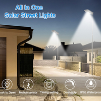 Lampe solaire LED intégrée à économie d'énergie XIUBEN avec détecteur de mouvement, éclairage extérieur pour jardin et route, contrôle intelligent MPPT