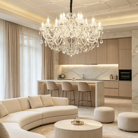 Lustres suspendus, lustres modernes, lustres de luxe pour salon, luminaire LED de plafond avec télécommande pour chambre à coucher