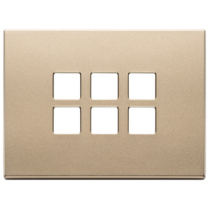 Piastra da Parete Piatta in Satin Gold 3Mx6 12.5x9.5cm Spessore 1.4mm - Product Image 1