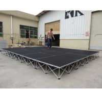 Escenario Portátil Ligero de Aleación de Aluminio, Fácil de Montar, para Eventos en Interiores y Exteriores, Modelo RK-Portable Stage RAK-SQ4I, con Certificación TUV CE