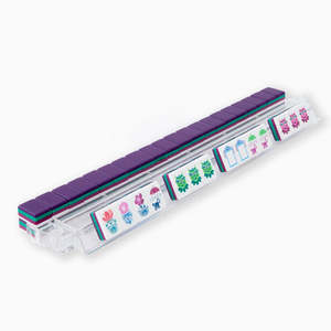 Juego de Mahjong de Acrílico con Patrón de Bambú de 4 Capas, Plegable y Grabado Personalizado, con Fichas Americanas de Lujo Moderno, Portátil para Entretenimiento - Product Image 5