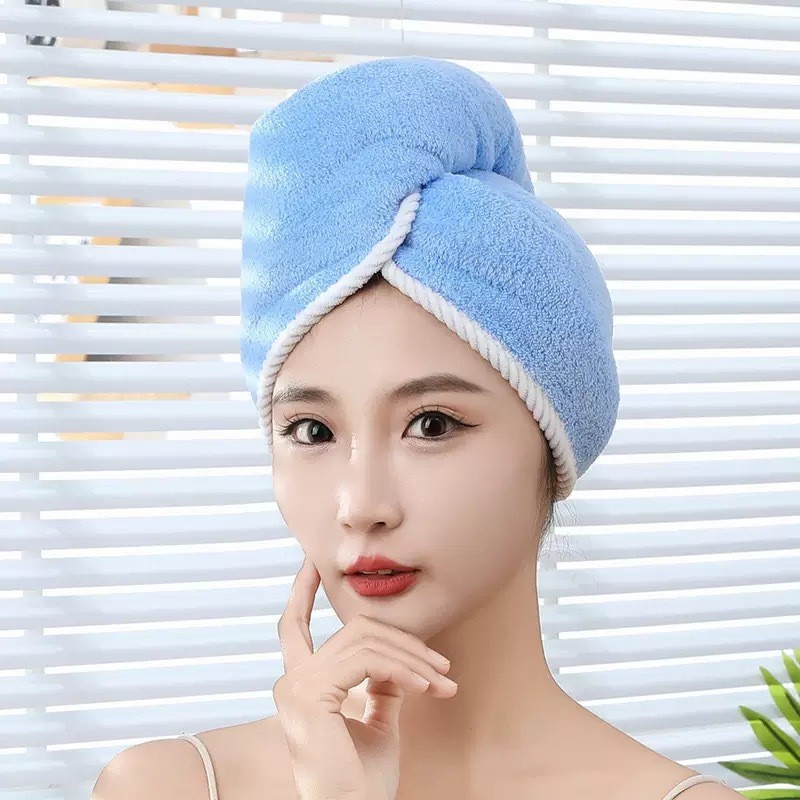 Hair drying cap [blue-gray]