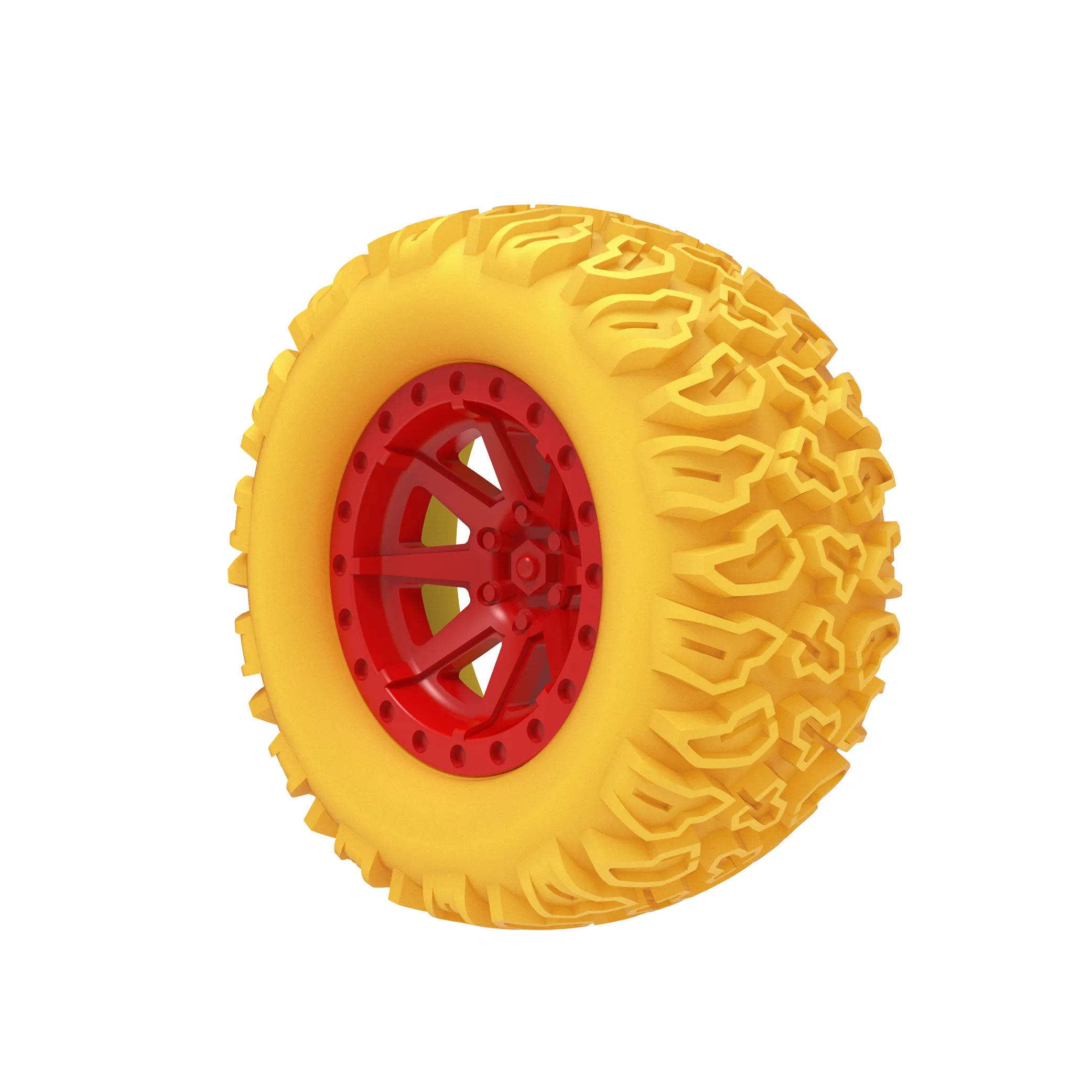 Rueda de aleación de simulación de rueda de goma, accesorios de juguete, neumático de 4,0 CM