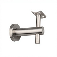 Support de main courante mural réglable en acier inoxydable 304, style chinois moderne, pour escalier et couloir, poutre sans fondation en béton, finition satinée