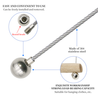 Pince en laiton câble en acier fil d'acier inoxydable pour la lumière Hangi pince de câble en plastique réglable pince de câble en acier