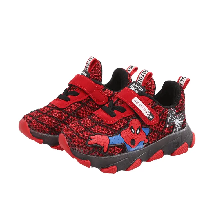 Cartoon shoes hot sales LED boys shoes Hook Loop children sneakers Lovely Fashion tennis kids shoes