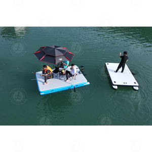 Plateforme flottante gonflable durable <span class=keywords><strong>de</strong></span> style <span class=keywords><strong>loisirs</strong></span>, plateforme flottante en PVC, plateforme <span class=keywords><strong>de</strong></span> pêche, tapis <span class=keywords><strong>de</strong></span> version standard 300*200 avec pompe - Product Image 4