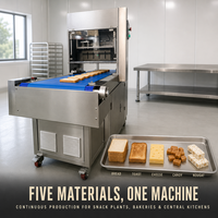 Machine à snacks électrique à ultrasons Wanlisonic en acier inoxydable avec écran tactile, haute sécurité pour couper gâteaux, pains et aliments variés