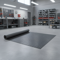 Garage PVC-Münzmuster-Bodenbelag Rolle Hochbelastbar Rutschfeste Gummi-Münzoberfläche für Anhänger Van Schuppen Hütte Universell
