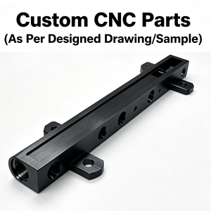 Rails de carburant à double injecteur haute performance pour voitures de course, usinés CNC 3/4/5 axes, prototypes aérospatiaux usinés OEM, en aluminium 6061 T6 - Product Image 1