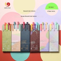 Stylo gel non effaçable couleur Morandi style chinois 0,5 mm, stylo pinceau en plastique coloré Macaron pour le bureau et l'école