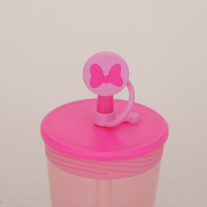 480ml bức tường duy nhất như BPA free nhựa nước trái cây cốc cốc với rơm Nắp - Product Image 3