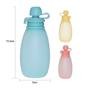 New Style Baby Free Bpa Silicone Washable Reusable Food <b>Pouch</b> Toddlers Baby Silicone Milk Bag Homemade Breastmilk Storage Bag - Product Image 6