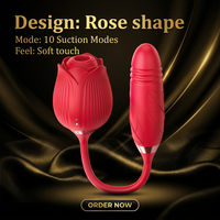Vibrateur rose télescopique en silicone et ABS avec chargement magnétique USB, jouet sexuel pour femmes