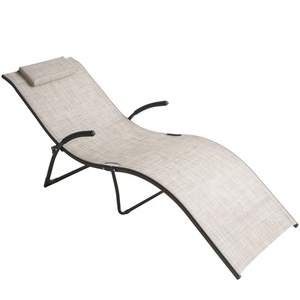 <span class=keywords><strong>Transat</strong></span> <span class=keywords><strong>pliable</strong></span> Intelligente En Plein Air Pratique Relaxante Chaise longue avec Oreiller de Bras Reste pour <span class=keywords><strong>Jardin</strong></span> et Pelouse - Product Image 5