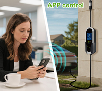 Epro 7kW Modular Ev pengisi daya dengan 32A Blue CEE & 16A Euro colokan daya 220V tipe 2 Zencar Potable EVSE dengan aplikasi 3.5 layar