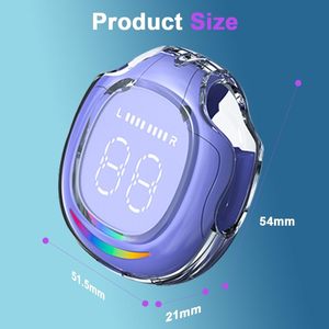 หูฟังไร้สายแบบใส่ในหูพร้อมไฟ LED แสดงสถานะแบตเตอรี่ กันน้ำระดับ IPX6 รองรับ Bluetooth 5.3 ควบคุมด้วยระบบสัมผัส เสียงคุณภาพสูง Hi-Fi - Product Image 2