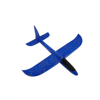 Planeur en mousse Aereo Air Foam 38 cm bleu avec points orange, jouet d'extérieur pour enfants unisexe, certifié EN71, pour les 5-7 ans