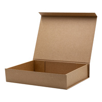 Coffret cadeau pliable en papier kraft rigide, avec couvercle magnétique, personnalisé et design de ruban, 50mm