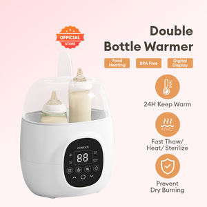 Robot culinaire multifonction CE sans BPA 200W pour bébé, chauffe-biberon électrique double avec écran LCD - Product Image 3