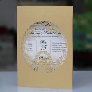 Cartes d'invitation <span class=keywords><strong>Ecco</strong></span> Kraft naturelles découpées au Laser et cartes d'invitation d'anniversaire - Product Image 6