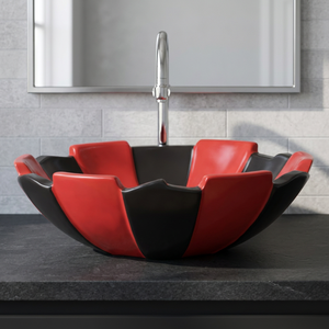 Lavabo de salle de bain rectangulaire moderne en granit jaune imprimé pour usage hospitalier, à poser sur le plan - Product Image 4