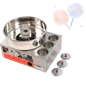 Máquina profesional de algodón para hacer dulces, máquina expendedora de aperitivos con batería de Gas, 12V