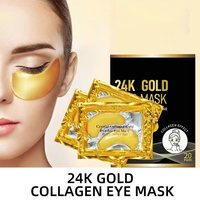 Masque pour les yeux en silicone au collagène végétalien doré, marque privée, acide hyaluronique, anti-âge, soin de la peau, éclaircissant, raffermissant, cernes