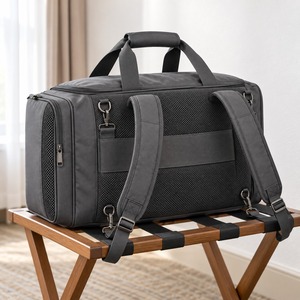 Mochila Convertible de Lona de 40L con Compartimento para Portátil y Zapatillas, Bolsa de Viaje para Gimnasio u Oficina, Logotipo Personalizado - Product Image 1